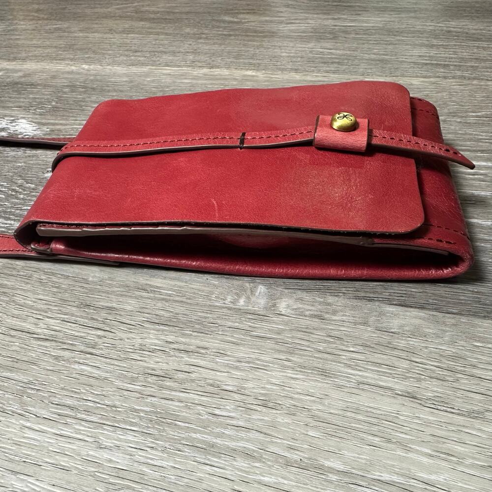 Hobo Token Wallet Phone Crossbody in Red Leather - Picture 4 of 9